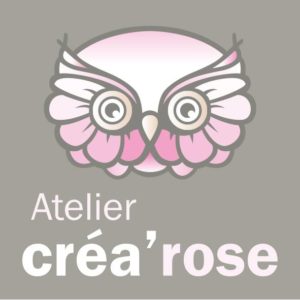 Logo atelier Créa'rose (art floral dans le Béthunois)