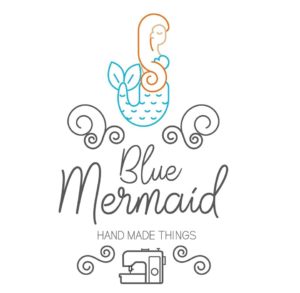 logo de "Blue Mermaid" - créations couture, par Morgane Eliet